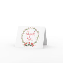 ありがとう ローズ フラワーリース 赤 ピンク カード