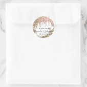 ありがとう ローズ ホワイト ネーム セーブ ザ デート wreath ドリップス ラウンドシール (バッグ)