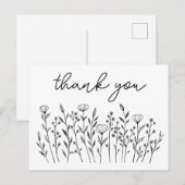 ありがとう ワイルドフラワーズ シンプル カスタム ポストカード (正面/裏面)