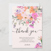 ありがとう ワイルドフラワーパステル 春のシャワー サンキューカード (正面)