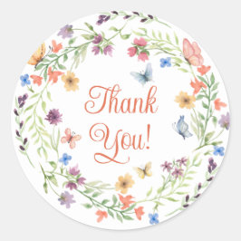 ありがとう ワイルドフラワー 蝶々 ステッカー