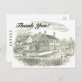 「ありがとう！」+ヴィンテージハウス&ファームイラストレーション ポストカード (正面/裏面)