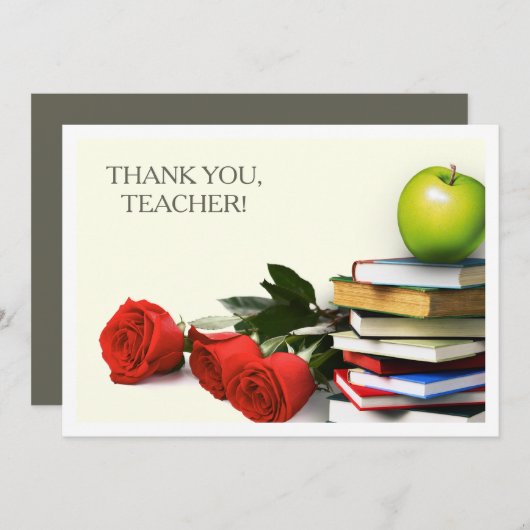 ありがとう、先生。 カスタムフラットカード サンキューカード (正面/裏面)