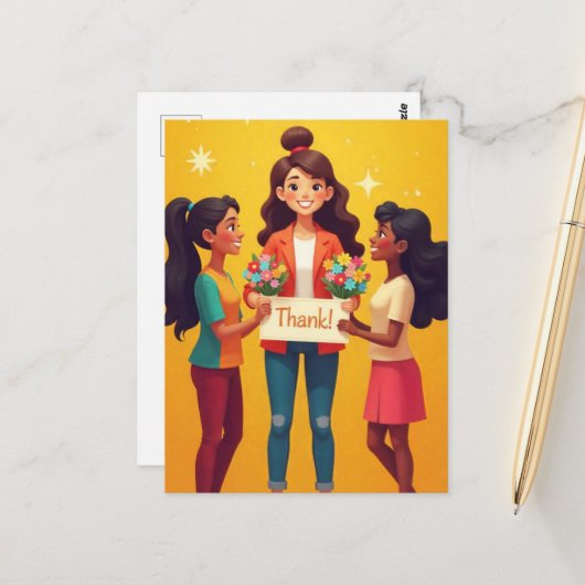 「ありがとう、先生！」 ポストカード (正面/裏面インサイチュ)