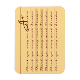 ありがとう，先生,ヴィンテージの習字ありがとう マグネット