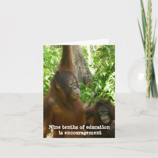 ありがとう、先生:勇気付けられる サンキューカード (正面)