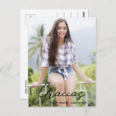 ありがとう | 写真 卒業おめでとう ポストカード (正面/裏面)