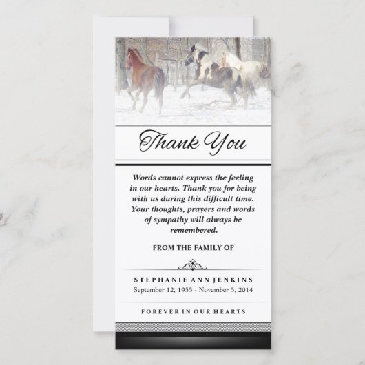 ありがとう – 冬馬 – 言葉は表現できない サンキューカード (正面)