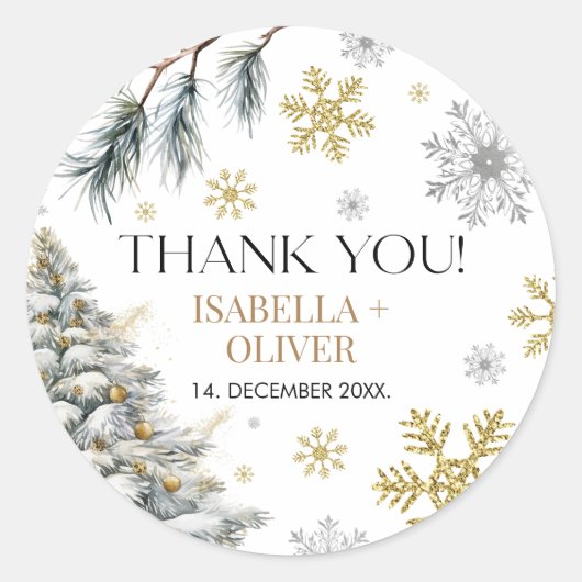 ありがとう、冬 ラウンドシール (正面)