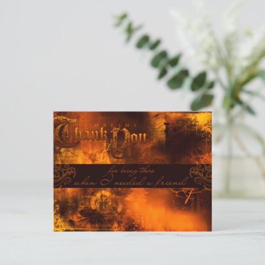 ありがとう – 友人が必要な時にそこに居てくれてありがとう ポストカード (スタンド正面)