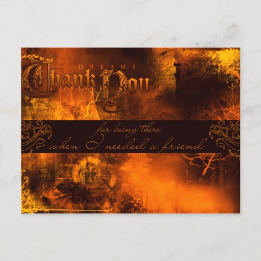 ありがとう – 友人が必要な時にそこに居てくれてありがとう ポストカード (正面)