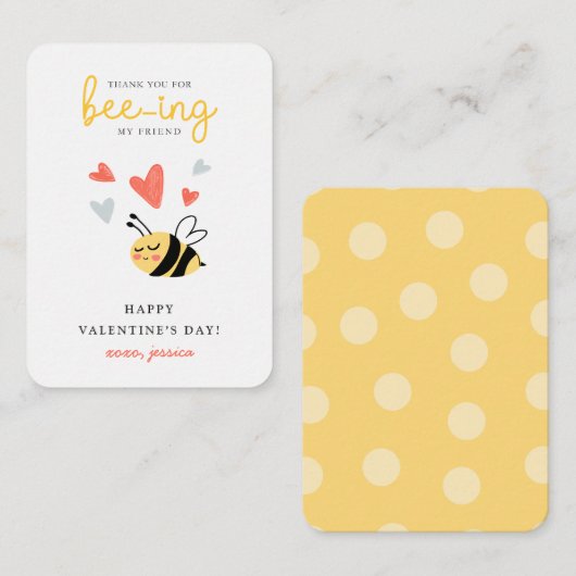 ありがとう　友達でいてくれて　バレンタイン ノートカード (正面/裏面)