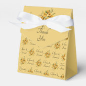 ありがとう＆名前を添えて ゴールドフラワーズ フェイバーボックス (正面サイド)