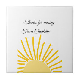 ありがとう、名前を追加するテキストメッセージ太陽 タイル