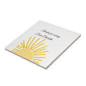 ありがとう、名前を追加するテキストメッセージ太陽 タイル (側面)