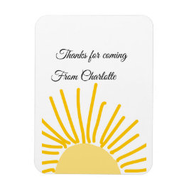 ありがとう、名前を追加するテキストメッセージ太陽 マグネット