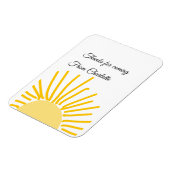 ありがとう、名前を追加するテキストメッセージ太陽 マグネット (左側)