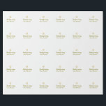 ありがとう、名前を追加 - テキストメッセージ - ゴールデンハート ラッピングペーパー<br><div class="desc">デザイン</div>