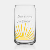 ありがとう、名前を追加 - テキストメッセージ - 太陽 ガラス缶 (裏面)