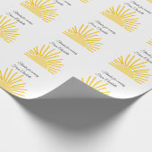 ありがとう、名前を追加 - テキストメッセージ 太陽 ラッピングペーパー (角)