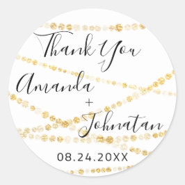 ありがとう 名前 日付 ホワイトゴールド ライトホワイト ラウンドシール