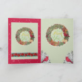 ありがとう、図解入りの、写真付きのクリスマス挨拶 サンキューカード (内部)