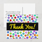 "ありがとう!" +多くのカラフル円はがき ポストカード (正面/裏面)