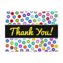 "ありがとう！" +多くのカラフル円はがき