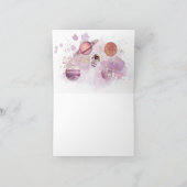 ありがとう 宇宙 ロケット 惑星 銀河 サンキューカード (内部)