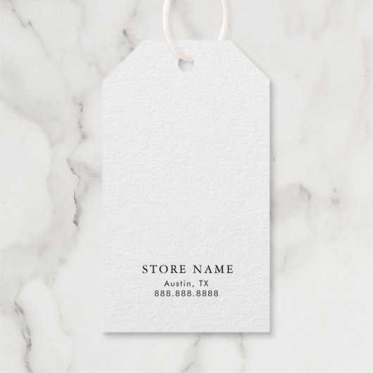 「ありがとう」小さなビジネス金ゴールドフォイルギフトラベル ギフトタグ (裏面)