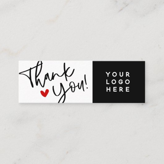 ありがとう 小規模ビジネス 職人製品 ハングタグ スキニー名刺 (正面)