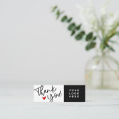 ありがとう 小規模ビジネス 職人製品 ハングタグ スキニー名刺 (スタンド正面)