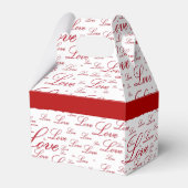 ありがとう – "愛"赤バレンタインのタイポグラフィ フェイバーボックス (裏面サイド)