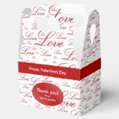 ありがとう – "愛"赤バレンタインのタイポグラフィ フェイバーボックス (オープン)