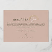 ありがとう 感謝 Modern Geometric アーチ ワンフォト 箔シーズンカード (裏面)