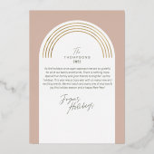 ありがとう 感謝 Modern Geometric アーチ ワンフォト 箔シーズンカード (裏面)