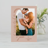 ありがとう 感謝 Modern Geometric アーチ ワンフォト 箔シーズンカード (立ち正面)