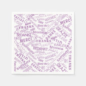 ありがとう！-数々の言語 – 国際的世界 スタンダードカクテルナプキン (正面)