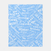 ありがとう！-数々の言語 – 国際的世界 フリースブランケット (正面)