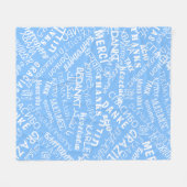 ありがとう！-数々の言語 – 国際的世界 フリースブランケット (正面(横))