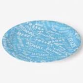 ありがとう！-数々の言語 – 国際的世界 ペーパープレート (アングル)