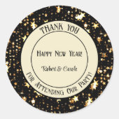 ありがとう，新年を祝う， 1.5 – 賛成バッグ，羨望 ラウンドシール (正面)