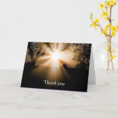 ありがとう、明るい夕日の出 カード (黄色い花)