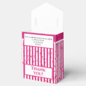 ありがとう – 明るい赤紫色/白シンプルストライプパターン フェイバーボックス (オープン)