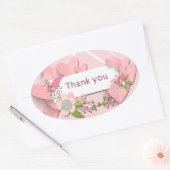 ありがとう 楕円形シール (封筒)