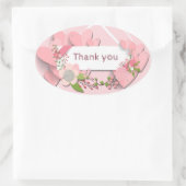 ありがとう 楕円形シール (バッグ)