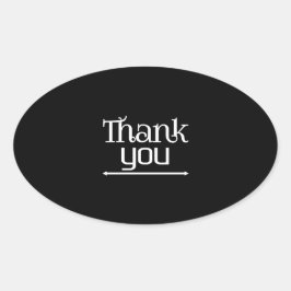ありがとう 楕円形シール