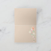 ありがとう | 水彩コーラル フローラル ブーケ サンキューカード (内部)