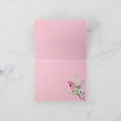 ありがとう | 水彩ピンクのポピー花束 サンキューカード (内部)