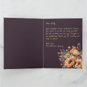 ありがとう – 水彩秋花 – 紫 –  カード (内部)